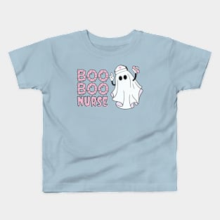 Boo Boo Nurse Halloween Pun Design Kids T-Shirt